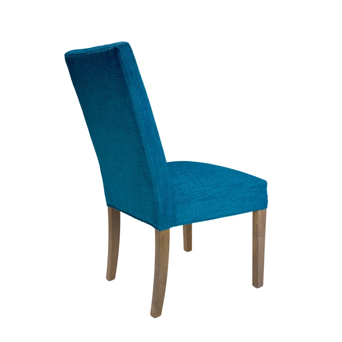 Set of 2 Teal Fabric Dining Chairs - photo 4
