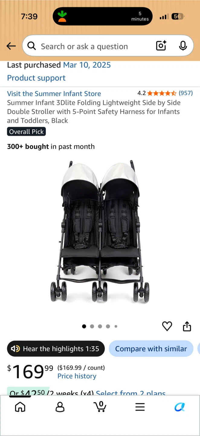 Double stroller for toddlers - photo 2