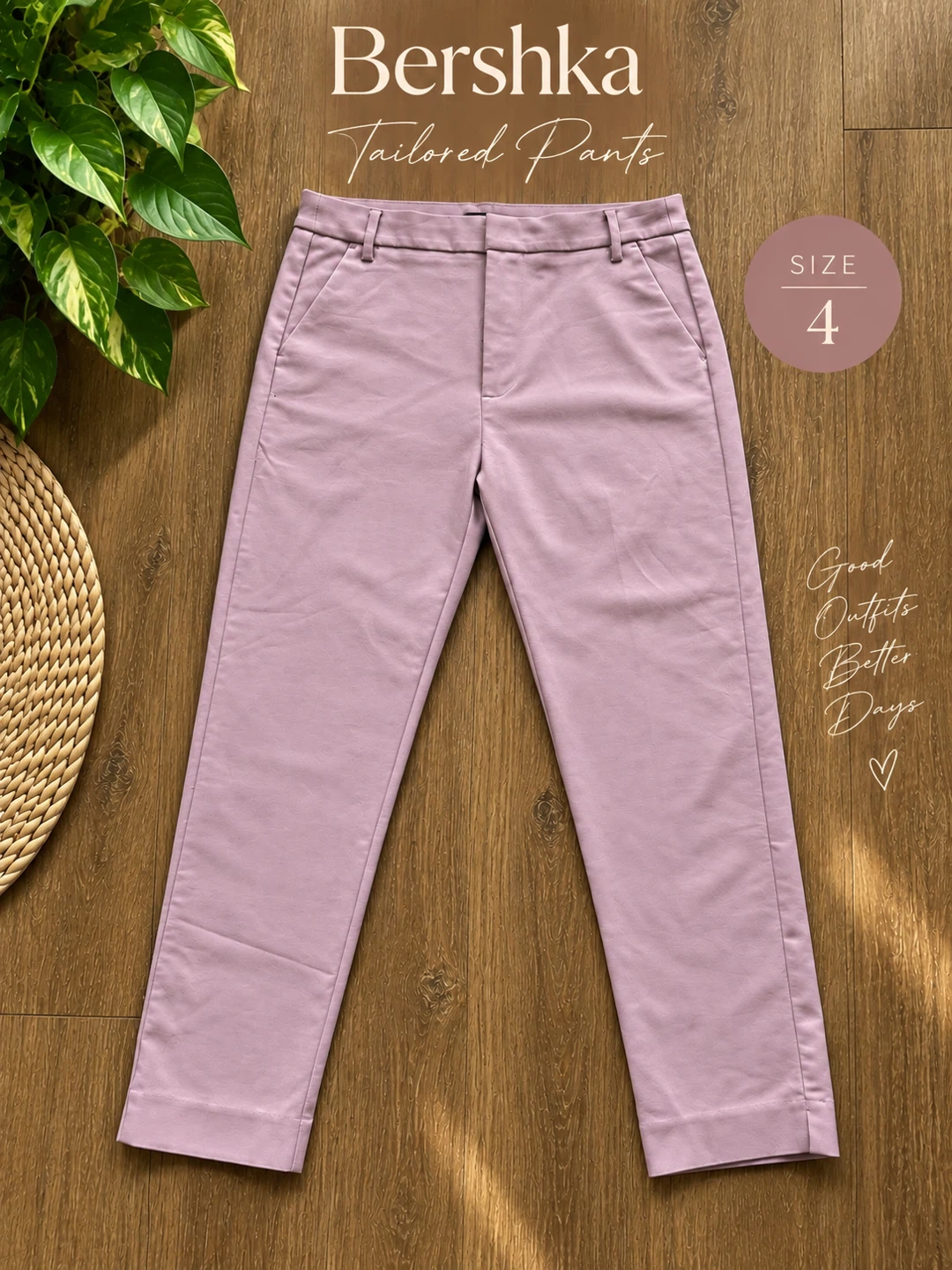 Bershka Light Pink Trousers