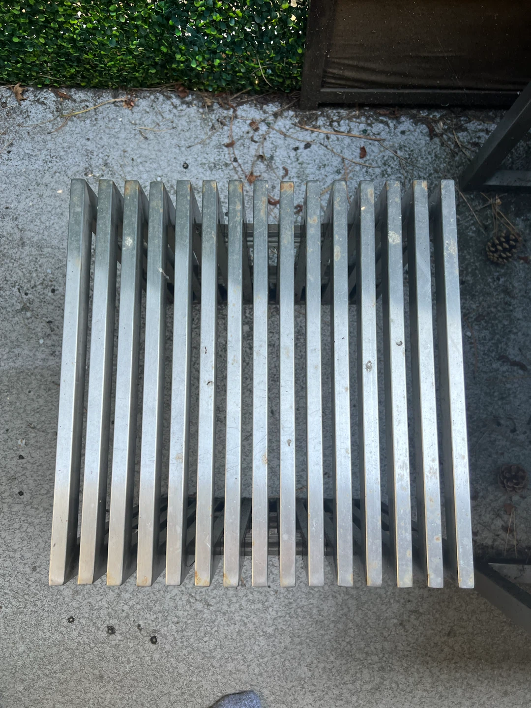 SCAN DESIGN Metal Slat Coffee Table and Stools - photo 3