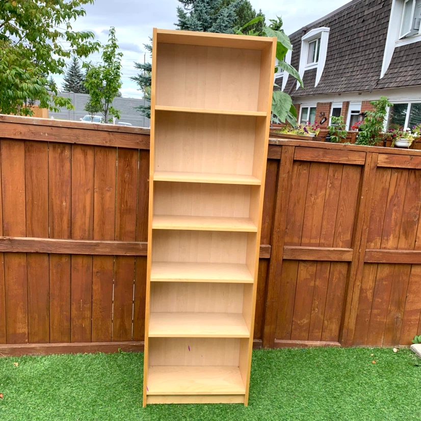Tall Light Wood Bookshelf - photo 2