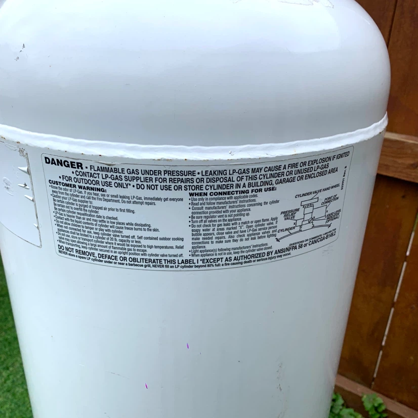 Large Propane Tank Cylinder BBQ Camping Fuel Tank 50" Tall - photo 5
