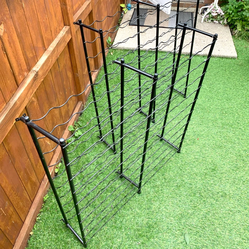 2 Foldable Wine Racks Collapsible Bottle Storage Display Stands - photo 3