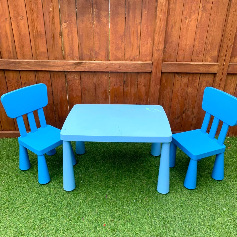 Kids Table and Chairs Set Childrens Activity Play Table 2 Chairs
