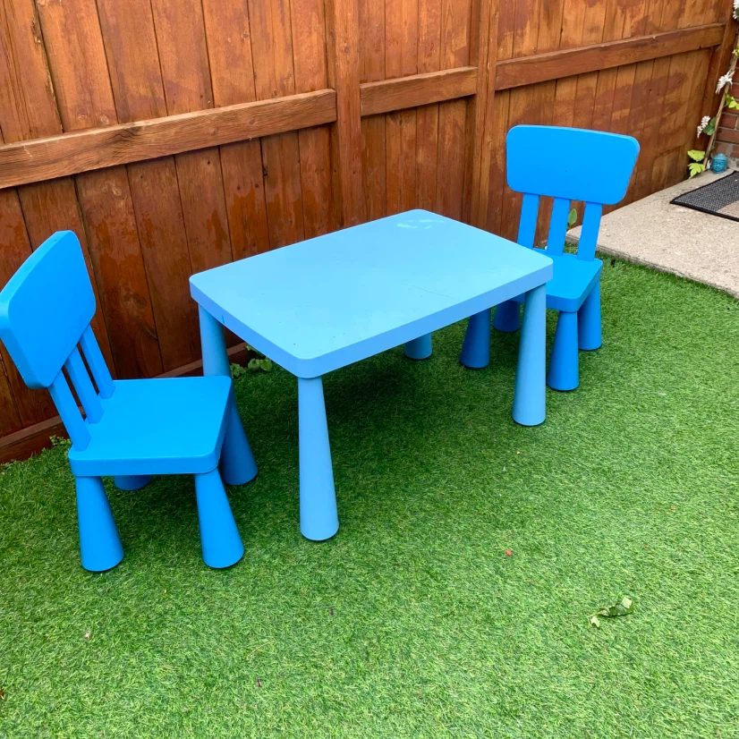 Kids Table and Chairs Set Childrens Activity Play Table 2 Chairs - photo 2