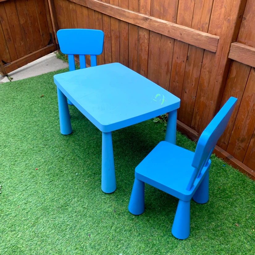 Kids Table and Chairs Set Childrens Activity Play Table 2 Chairs - photo 3