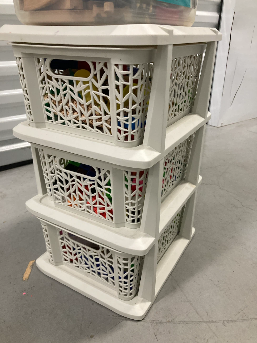 3-Tier White Storage Cart