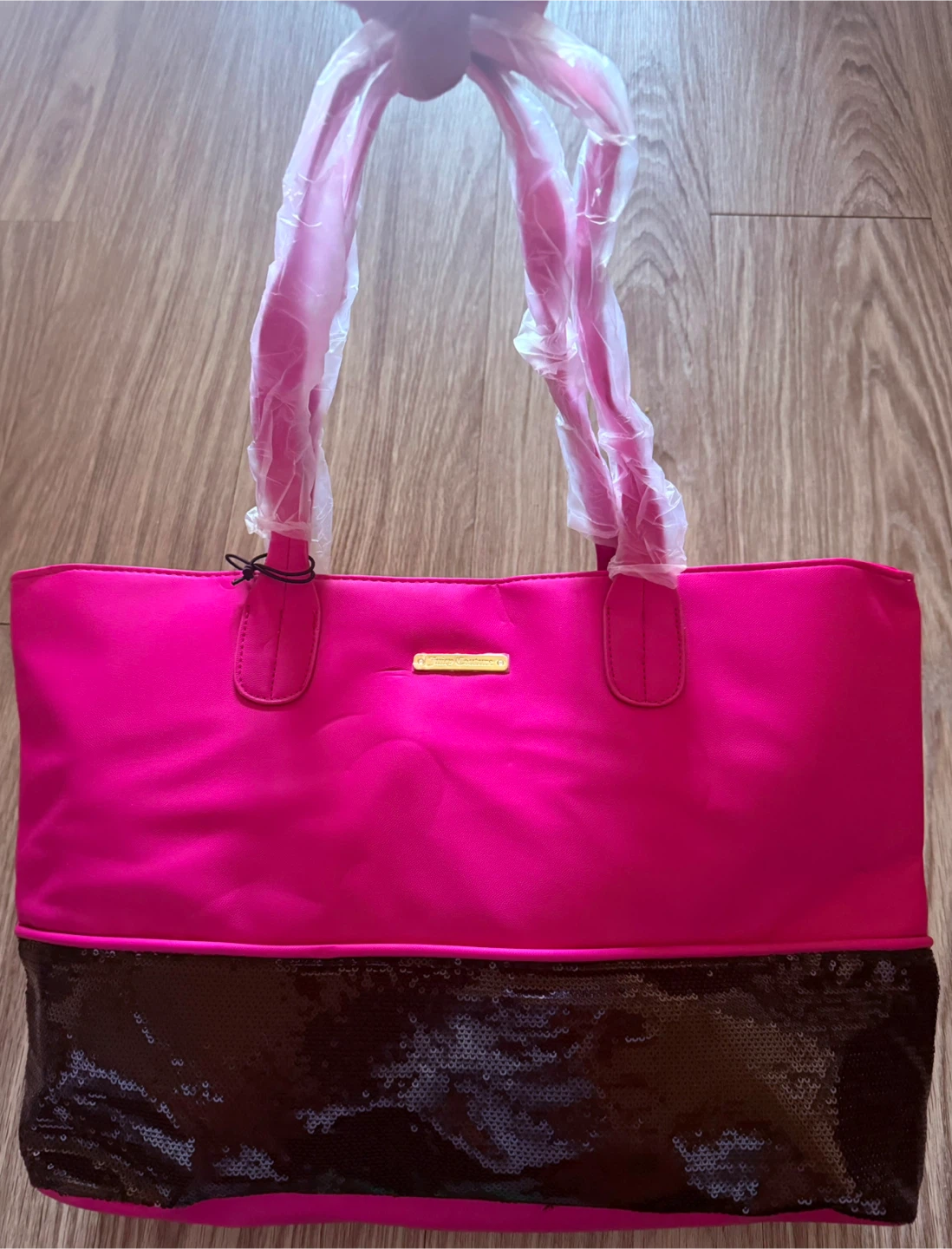 BRAND NEW • Large Sequenced JUICY COUTURE Tote • Hot Pink