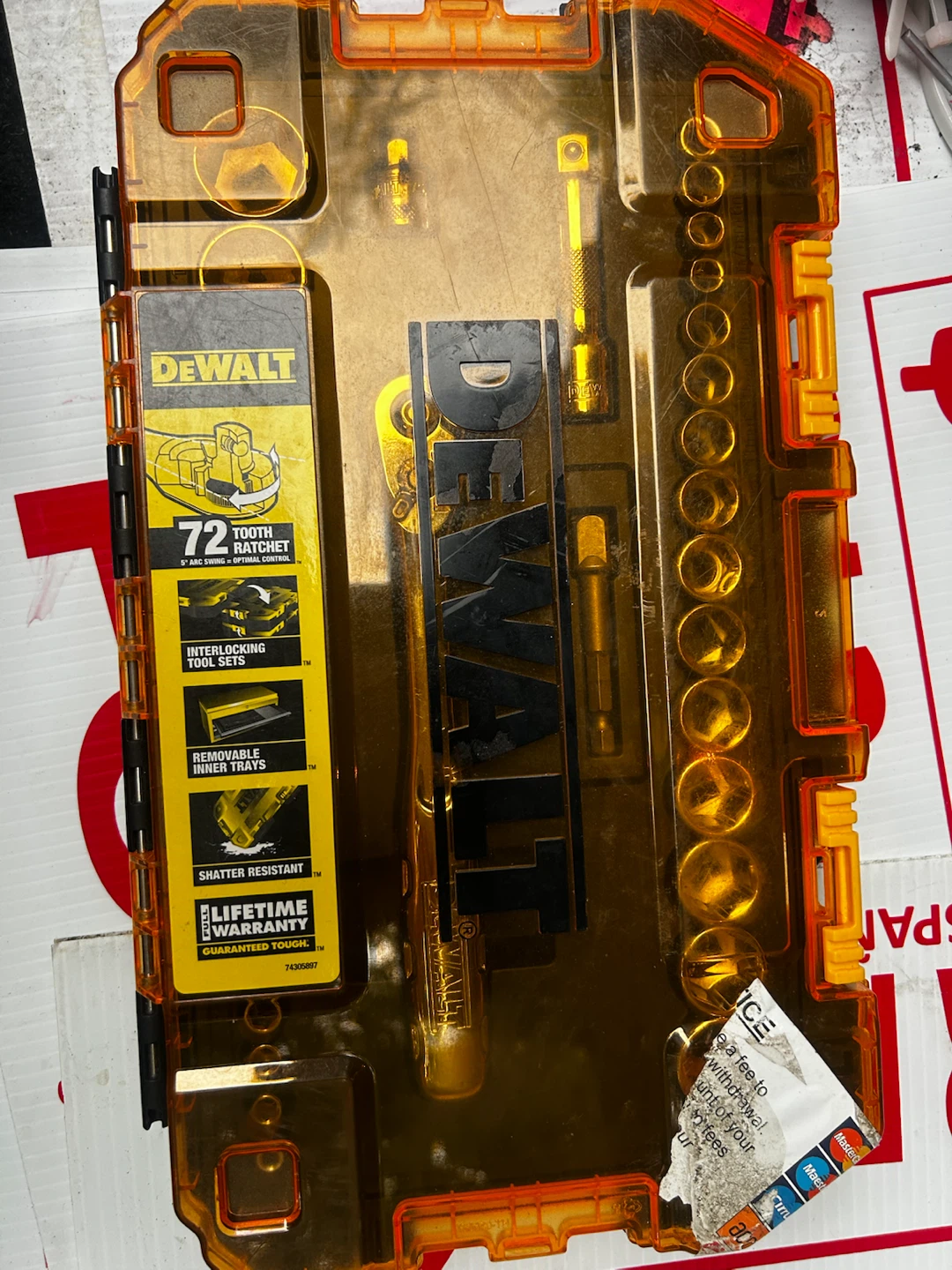 DEWALT Tough Box Tool Kit, 1/4" & 3/8" Drive Socket Set - photo 4