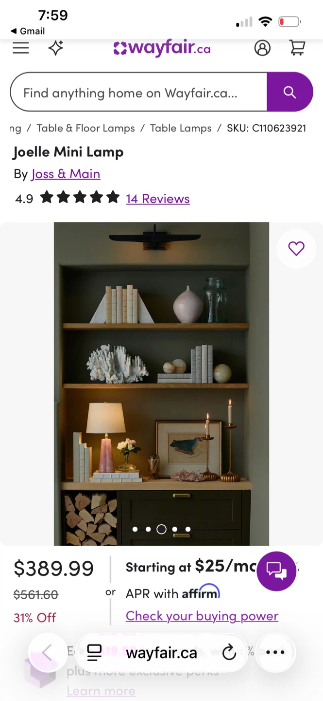Joss & Main Joelle Mini Lamp - photo 2