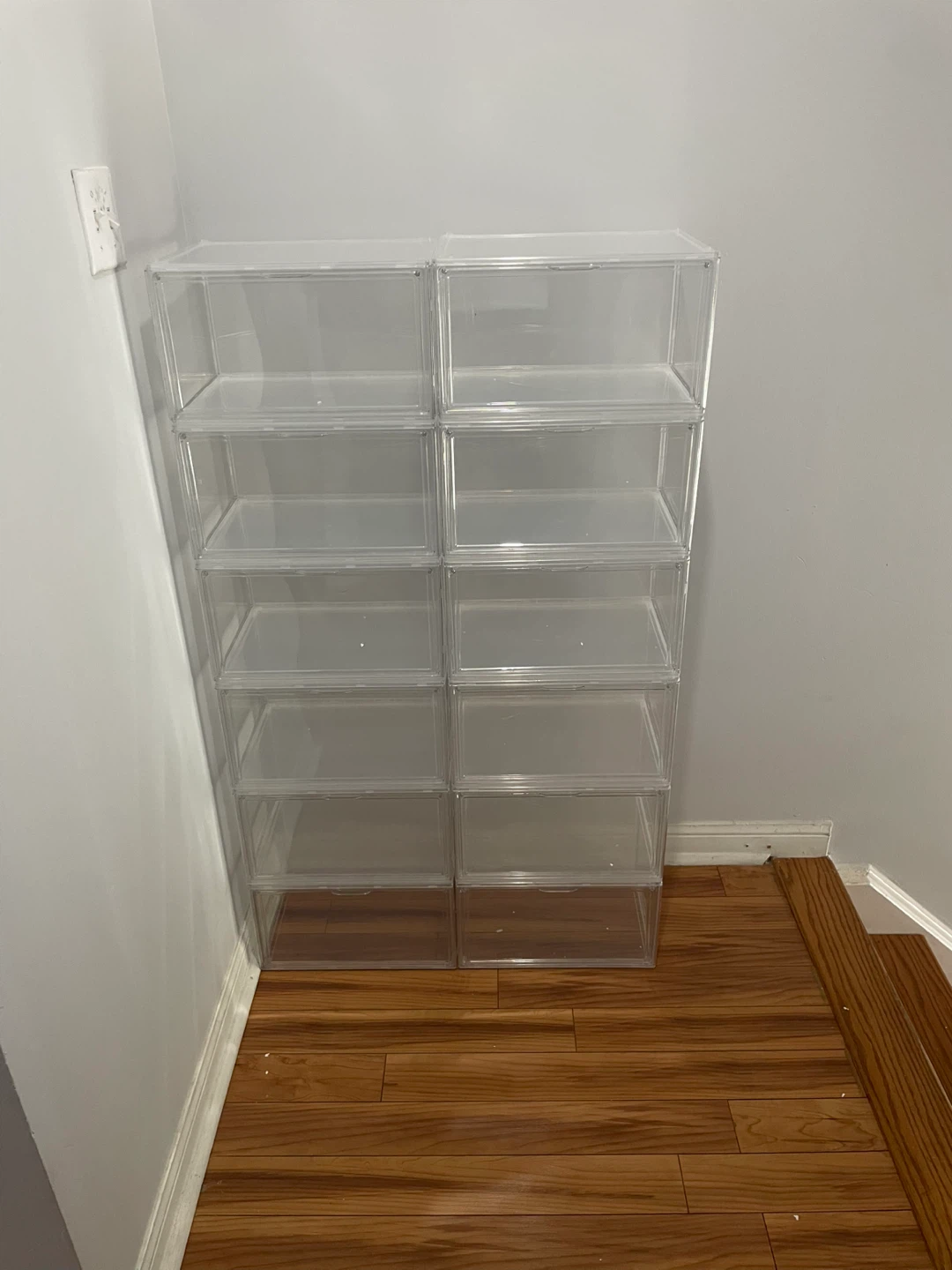 Clear Stackable Shoe Storage Boxes