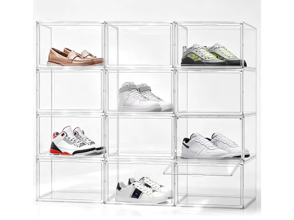 Clear Stackable Shoe Storage Boxes - photo 3