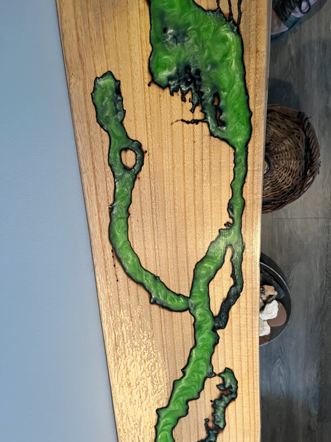 Live Edge Epoxy Console Table - photo 3