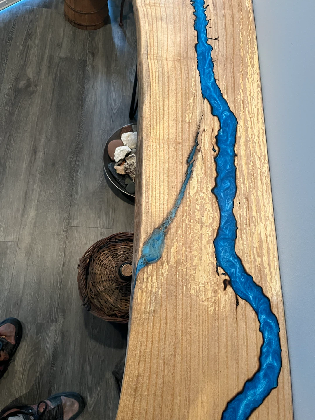 Live Edge Epoxy Console Table - photo 4