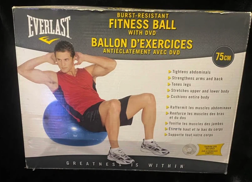 75cm Burst-Resistant Fitness Ball (Black)
