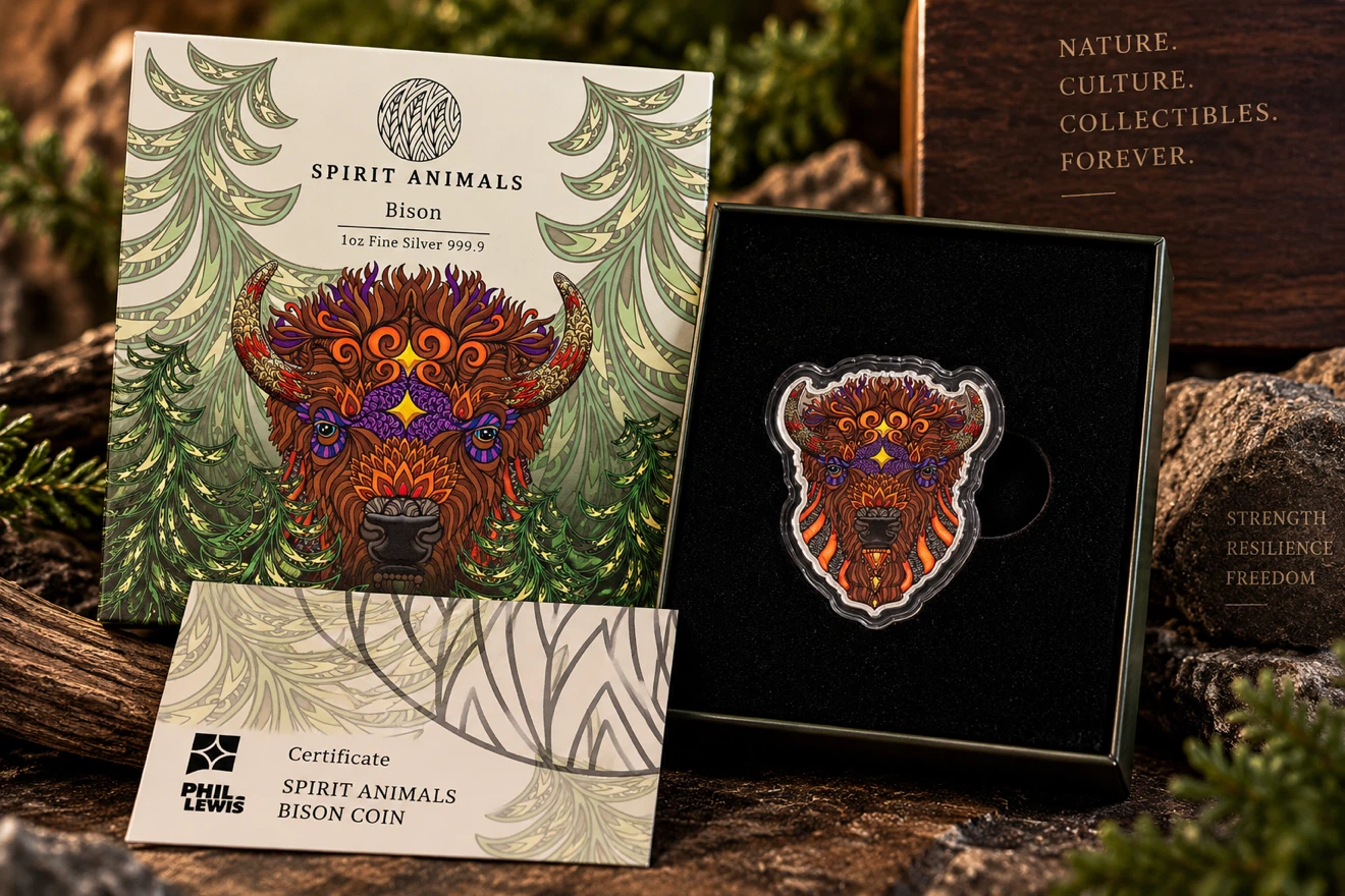 Spirit Animals Bison 1oz Fine Silver Coin