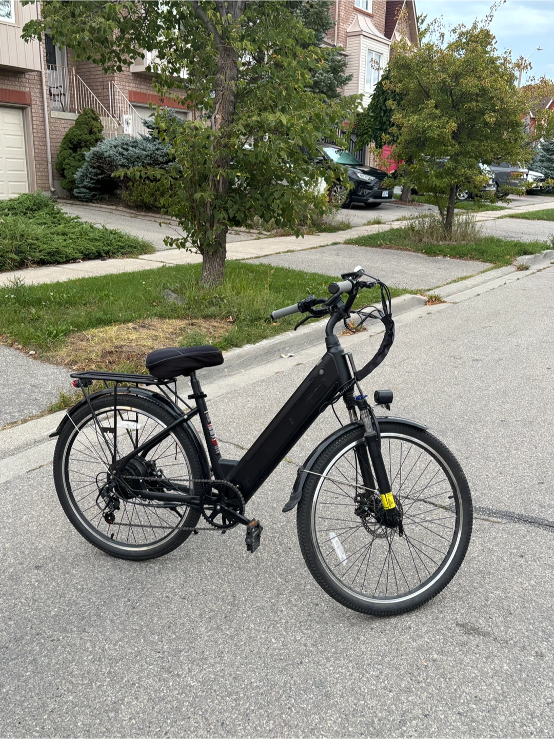 Black Electric Bicycle with Digital Display