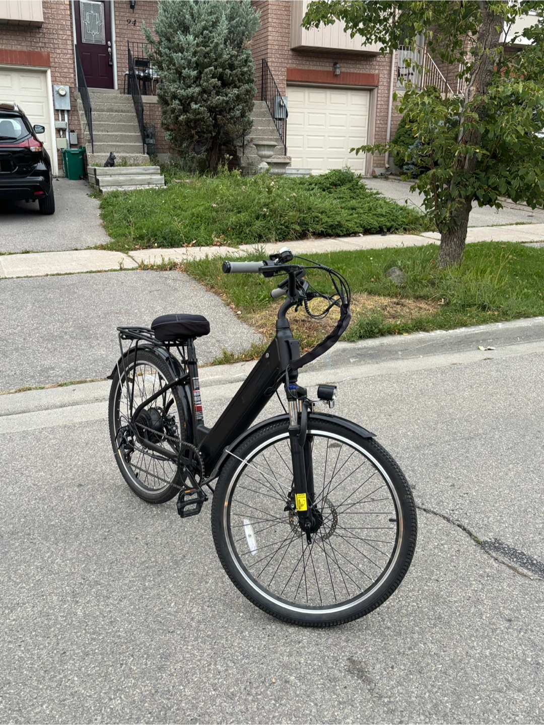 Black Electric Bicycle with Digital Display - photo 2