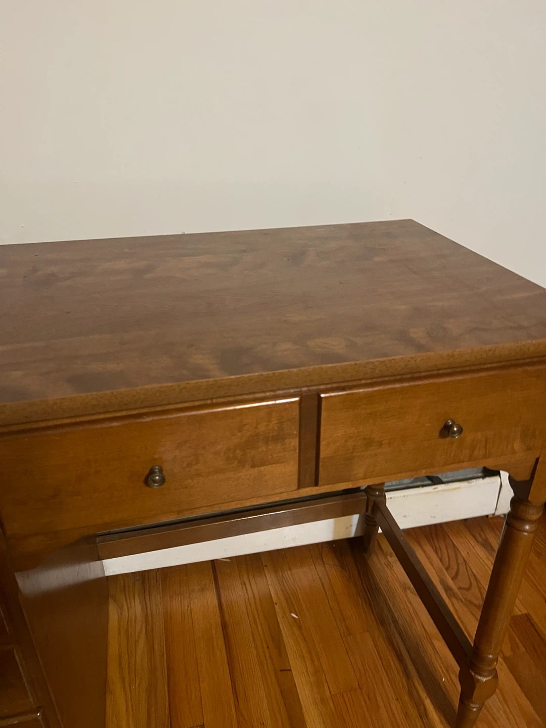 Vintage Wooden Desk with Storage Drawers - photo 3