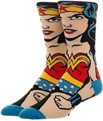 WONDER WOMAN Superhero Adult Socks Size 6-11