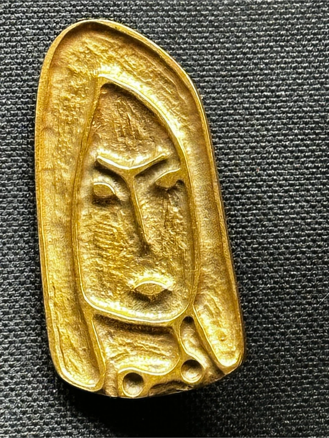 Vintage Bernard Chaudron Modernist Bronze Brooch