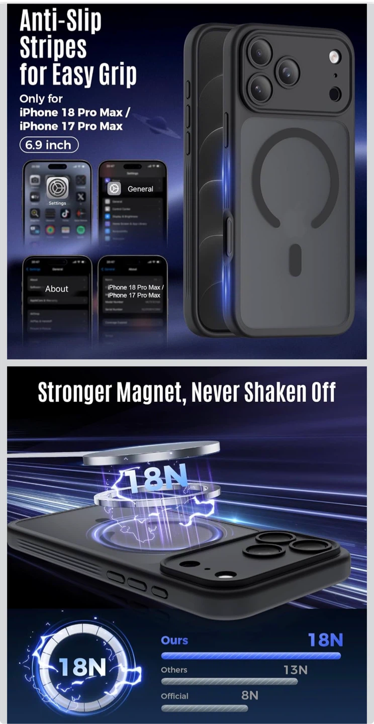 Shockproof Magnetic Case for iPhone 18/17 Pro Max - photo 4