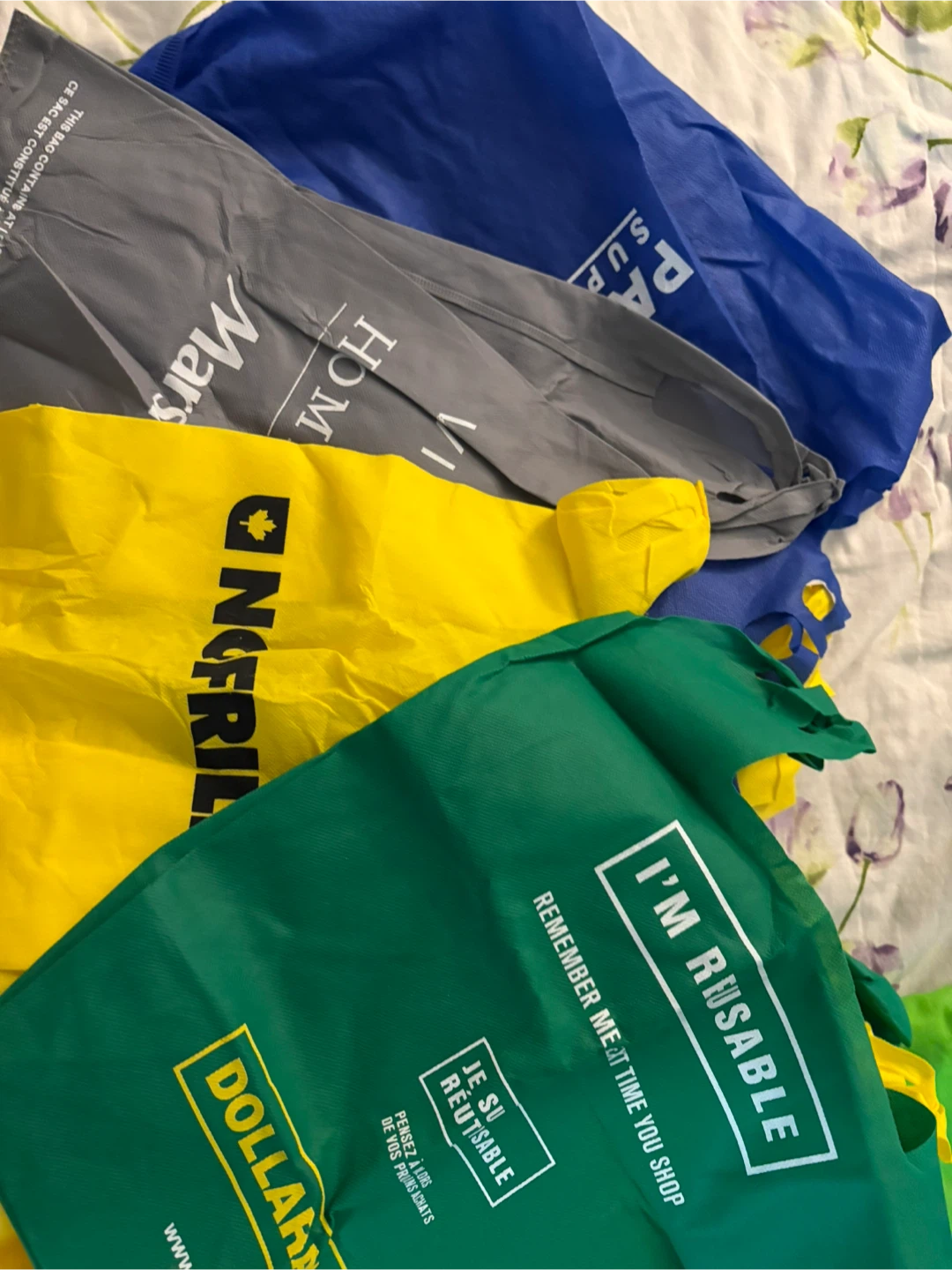 Assorted Reusable Shopping Bags