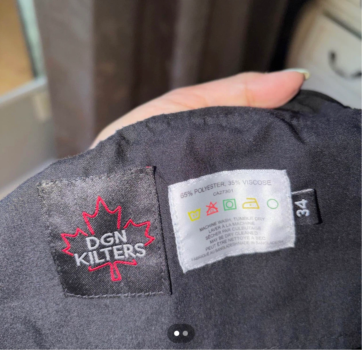 DGN Kilters School Pants - Black - Size 34 - photo 2