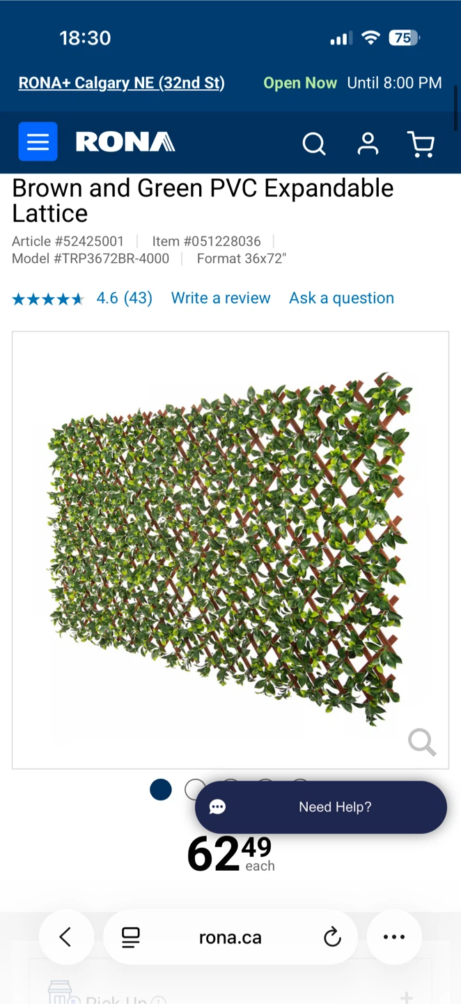 Brown and Green PVC Expandable Lattice