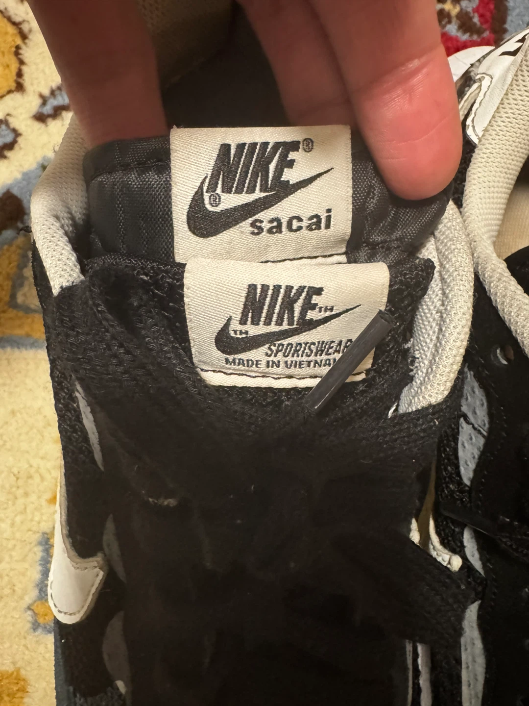 Nike x Sacai Vaporwaffle Black and White - photo 3