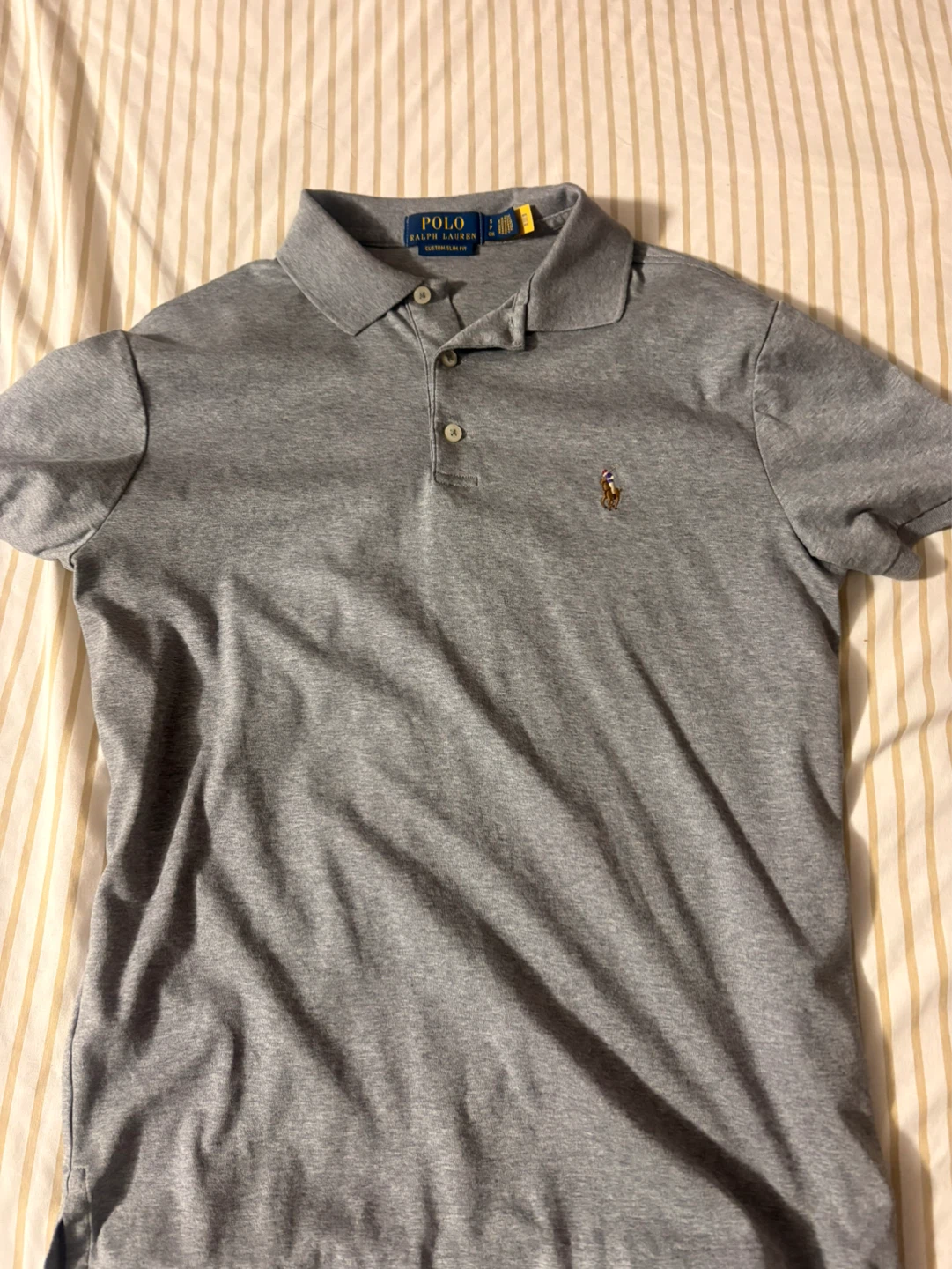 Polo Ralph Lauren Custom Slim Fit Polo Shirt - Grey
