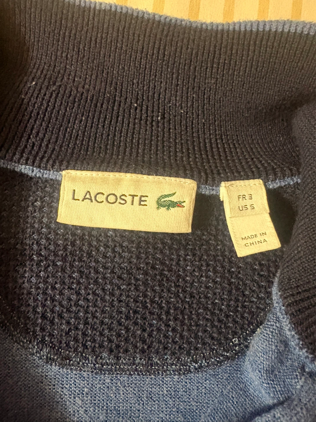 Lacoste Quarter-Zip Sweater Blue Size S - photo 2
