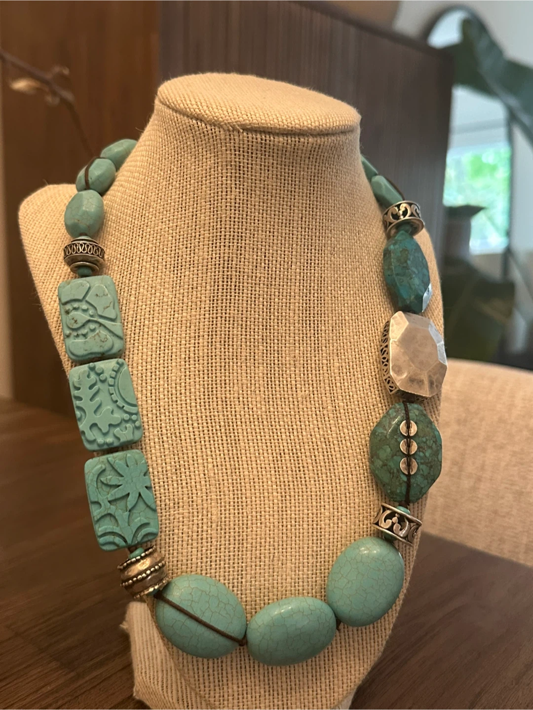 Silpada Sterling Silver .925 Turquoise Statement Necklace