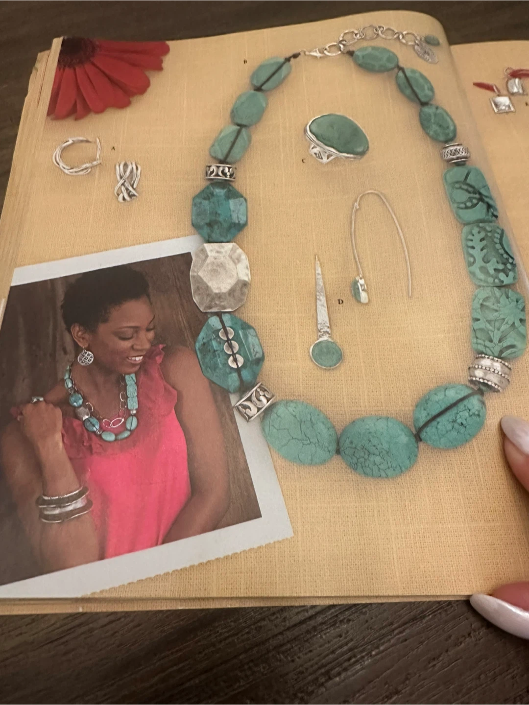 Silpada Sterling Silver .925 Turquoise Statement Necklace - photo 4