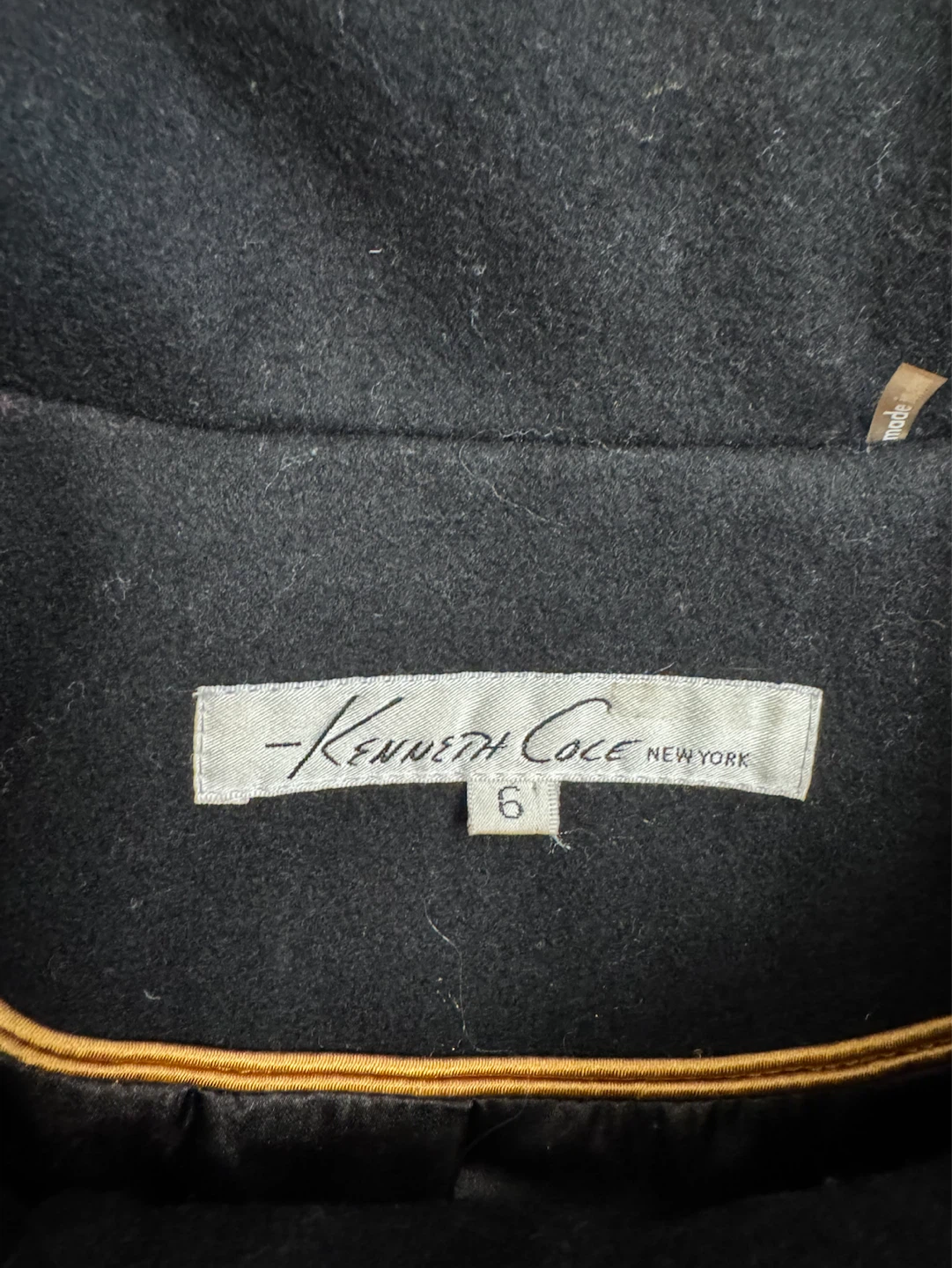 Kenneth Cole New York Black Wool Coat Size 6 - photo 2