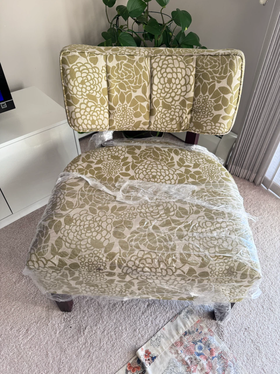 Floral Print Accent Chair