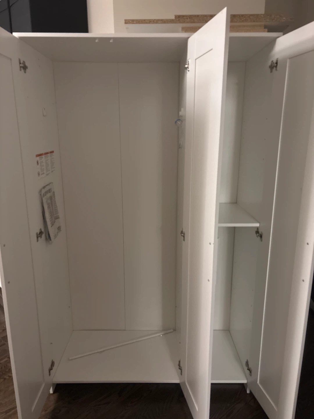 IKEA Brimnes 3-Door Wardrobe White - photo 2