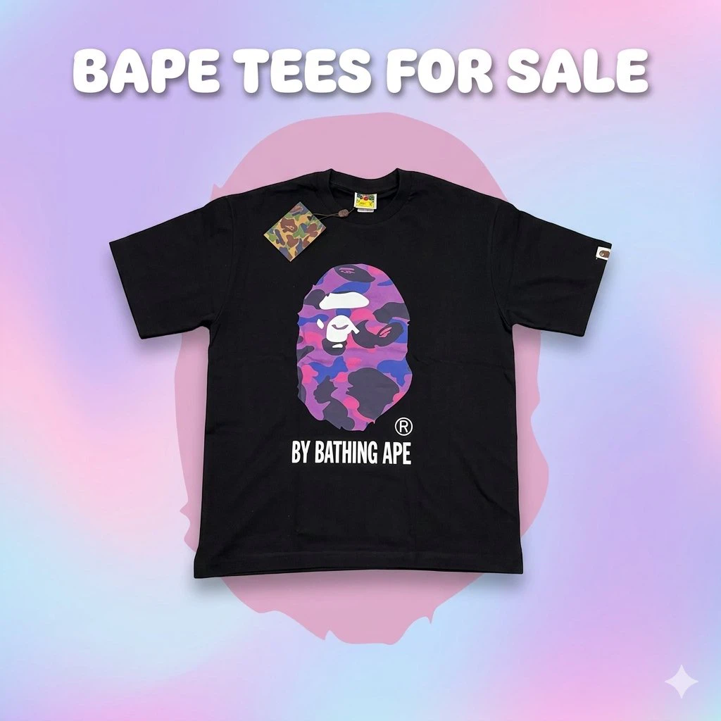 A Bathing Ape Camo Logo T-Shirt Medium