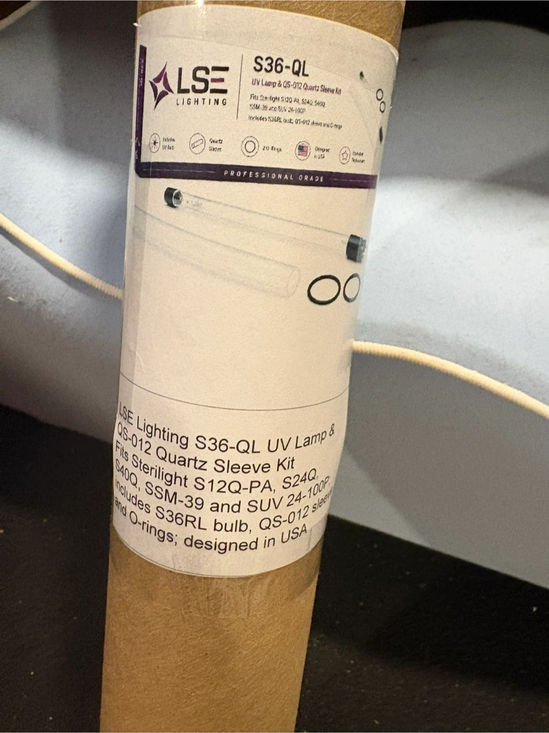 LSE Lighting S36-QL UV Lamp and Quartz Sleeve Kit