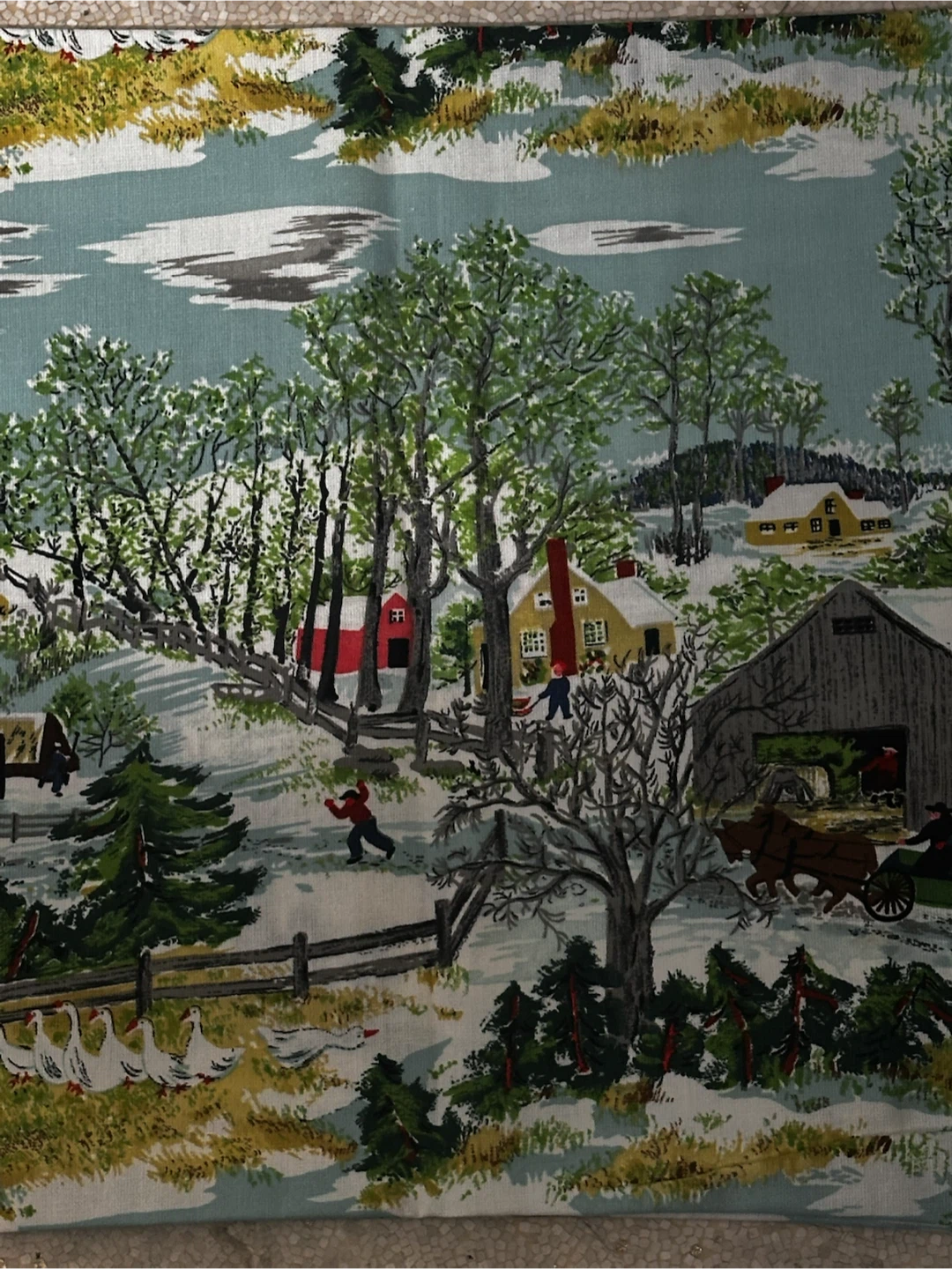 Vintage authentic grandma Moses pillow case - photo 3