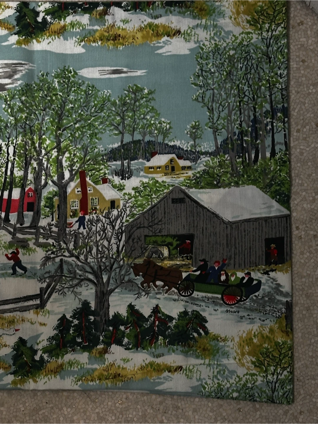Vintage authentic grandma Moses pillow case - photo 4
