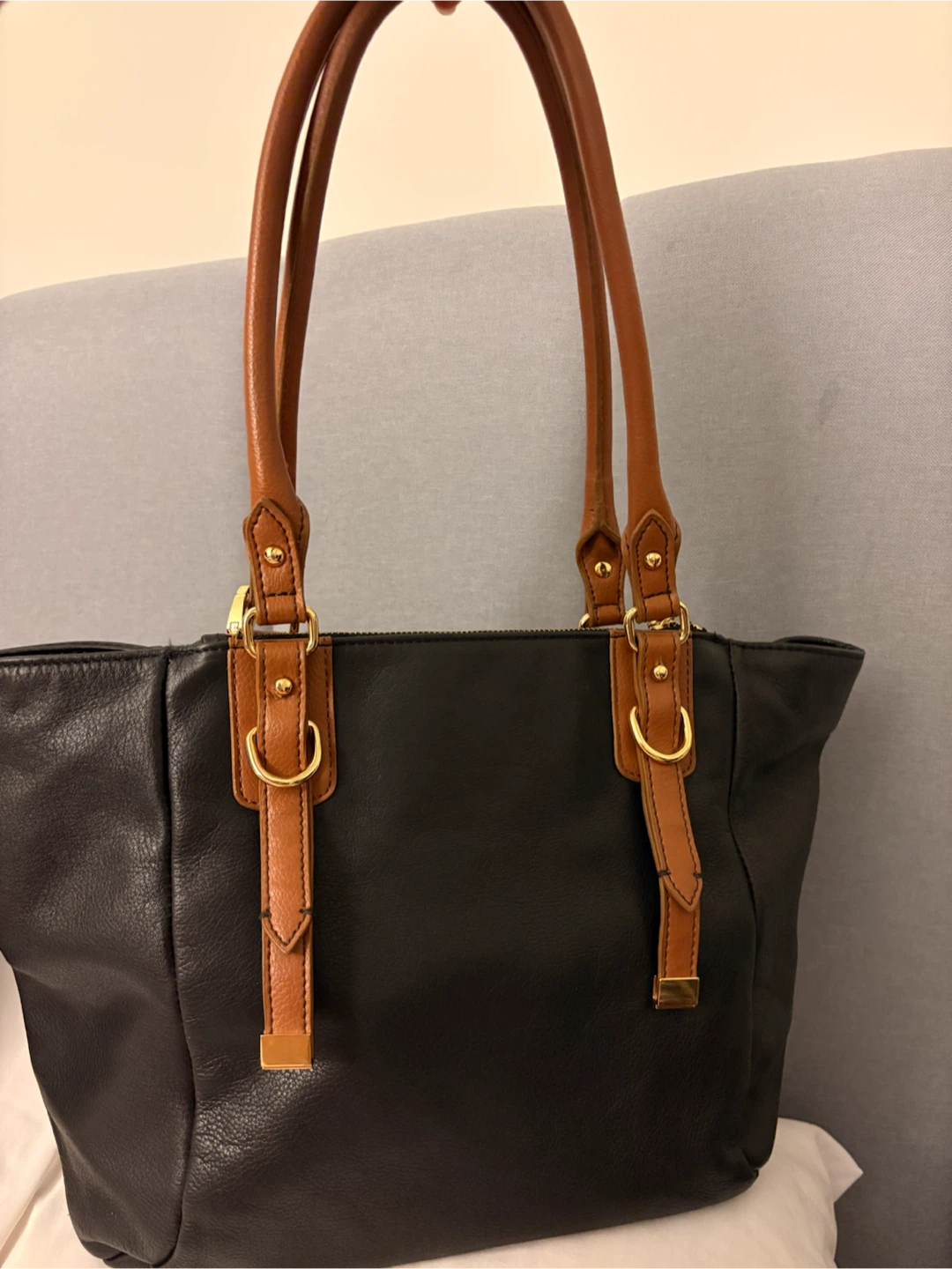 Audrey Brooke Black Genuine Leather Tote - photo 2