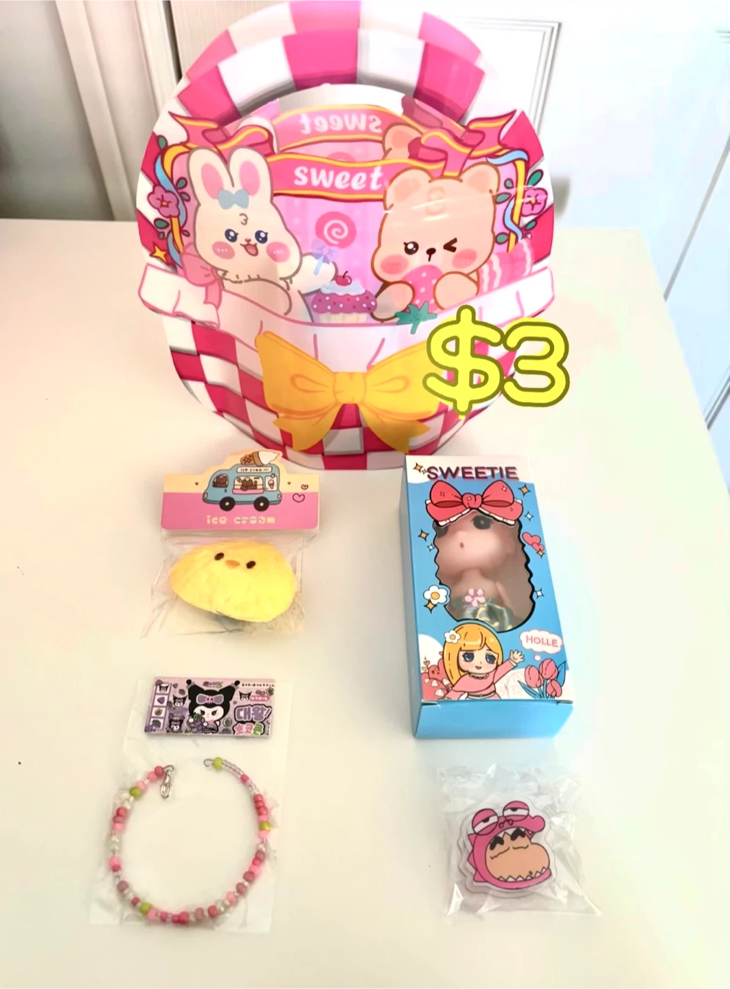 Assorted Kawaii Stationery and Toy Gift Bags