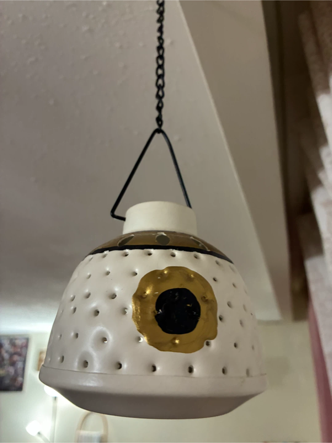 Hanging Ceramic Lantern/ Tea Light Holder - photo 2