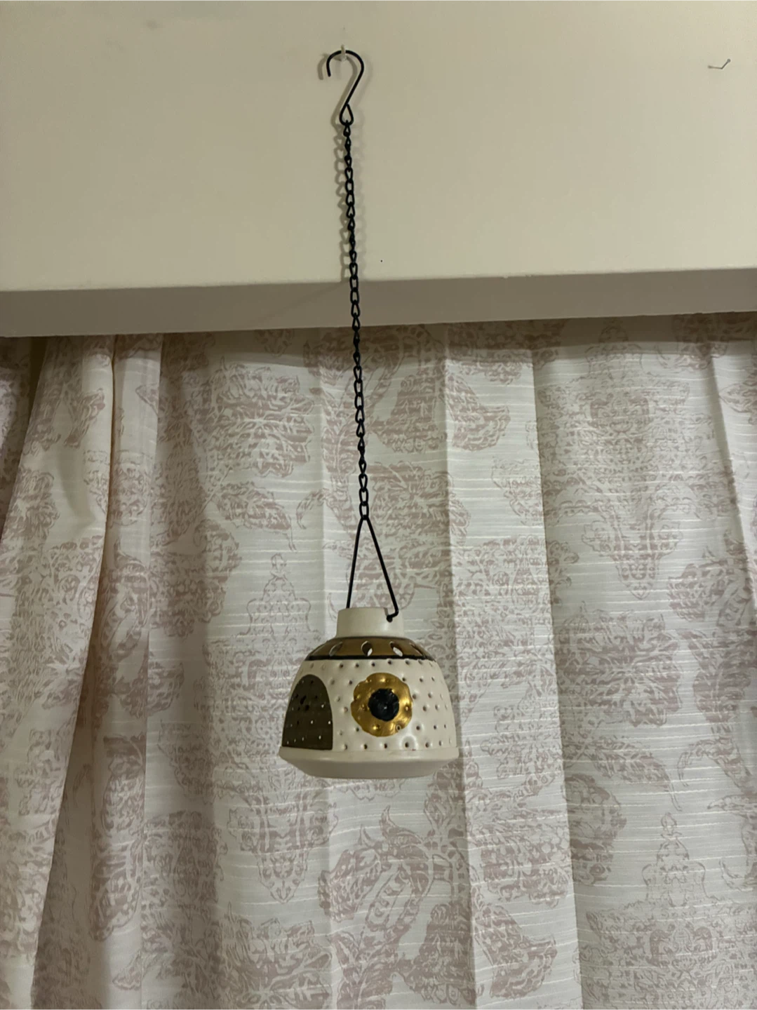 Hanging Ceramic Lantern/ Tea Light Holder - photo 3