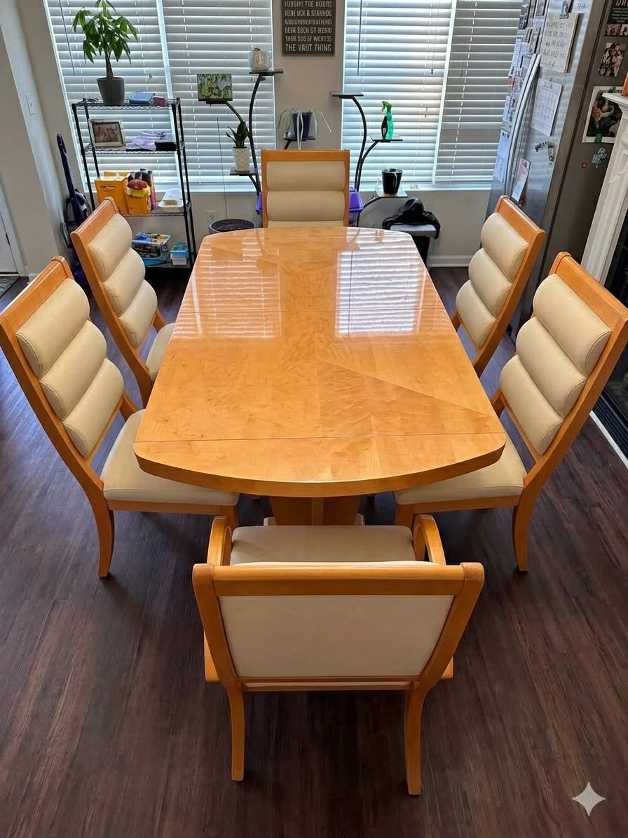 Dining Table Set with 6 Chairs