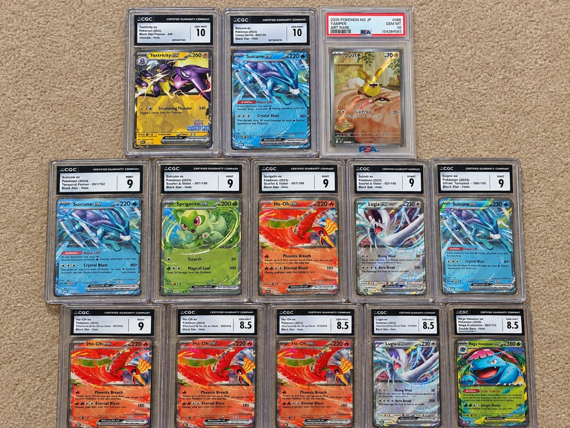 10 Graded Pokémon Cards — PSA 10 + CGC 10