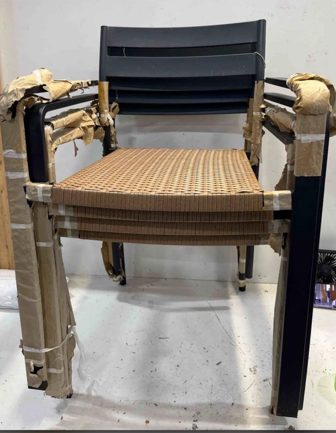 4 Black Outdoor Armchair