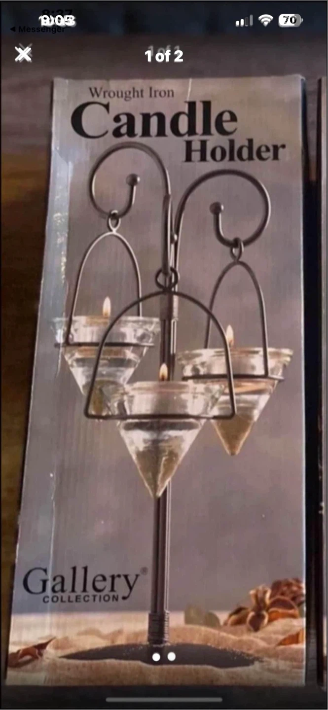 Gallery Collection Wrought Iron Candle Holder