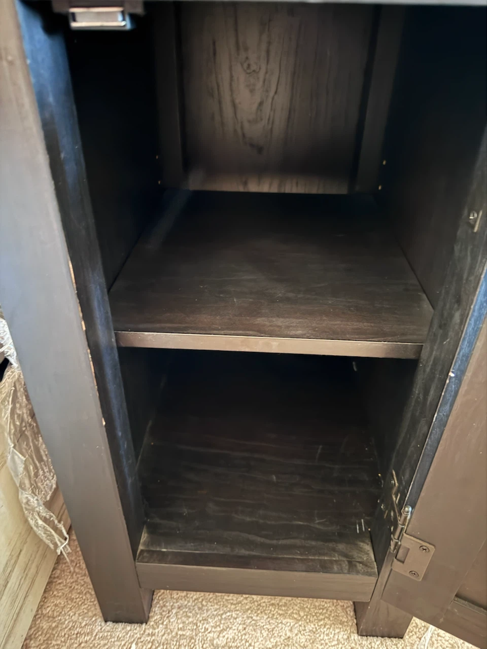 2 Black Wooden Bedside Tables - photo 4